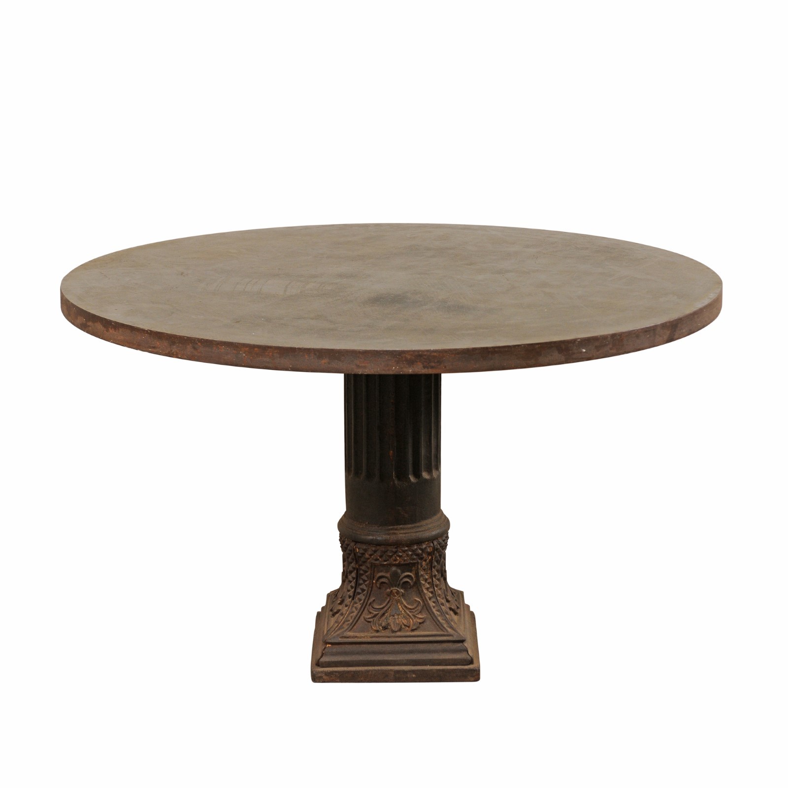 Iron Column Base Table, 4 ft. Diameter