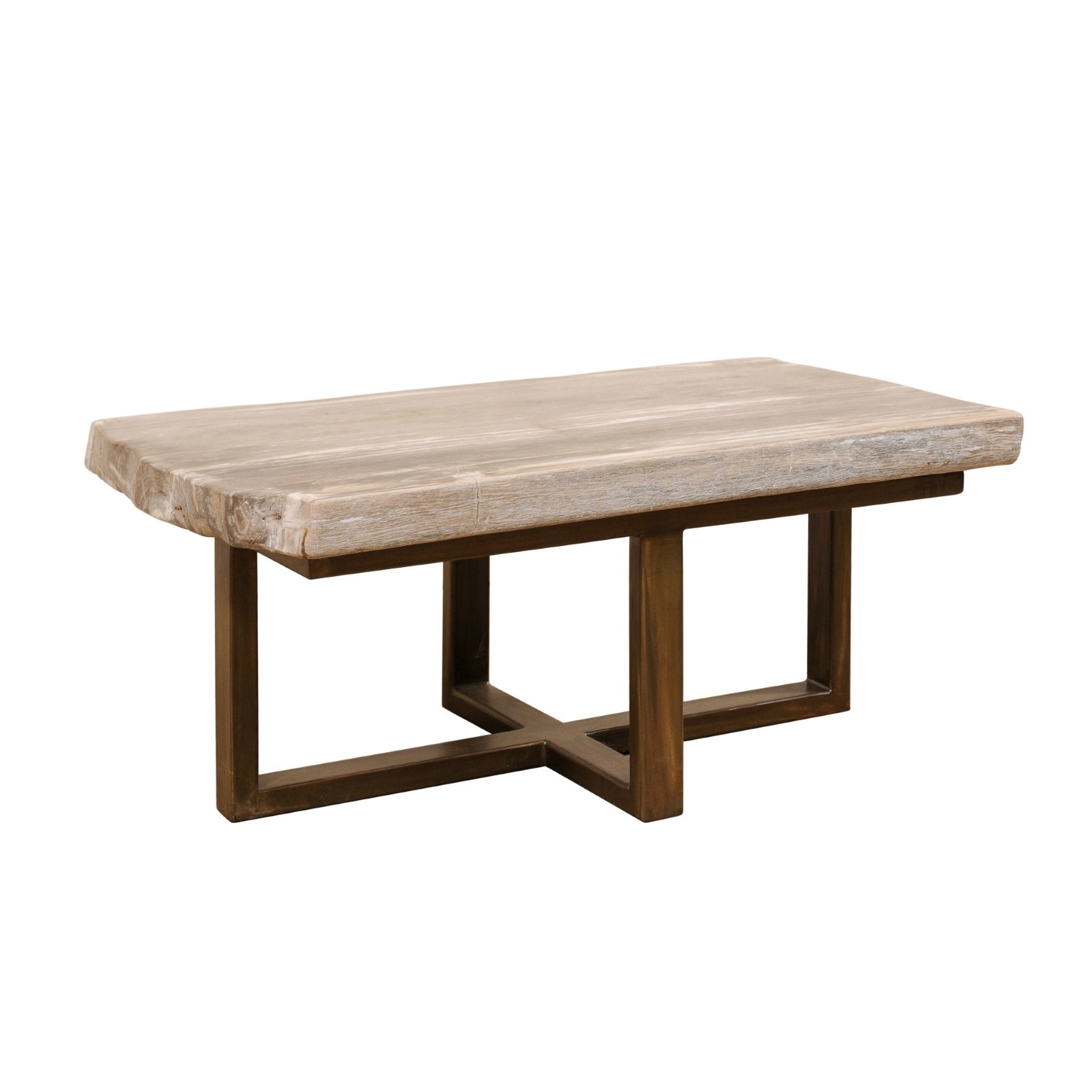 Petrified Wood Coffee Table, 3.75+ft