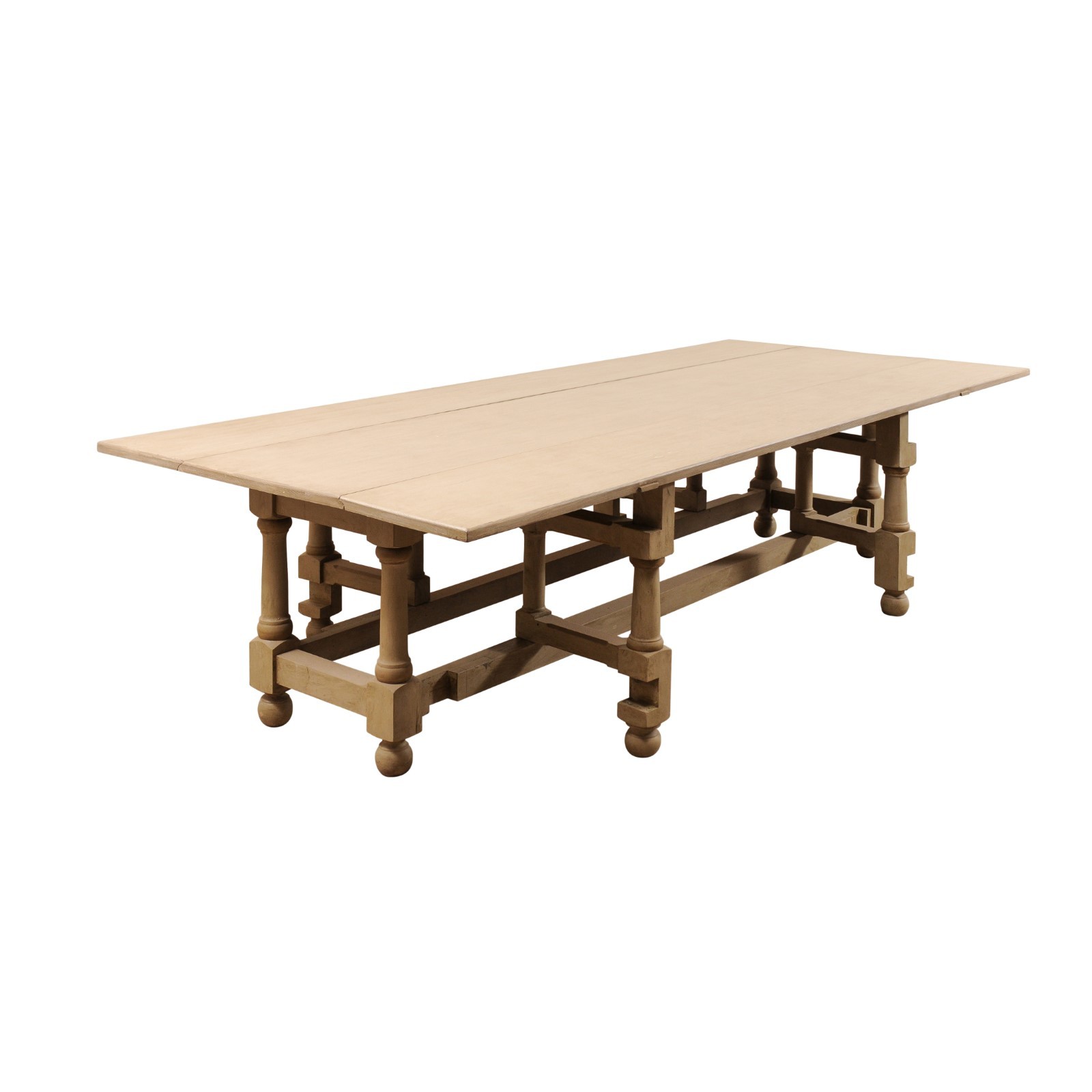 Large Double Gate-Leg Table, 10.5 ft