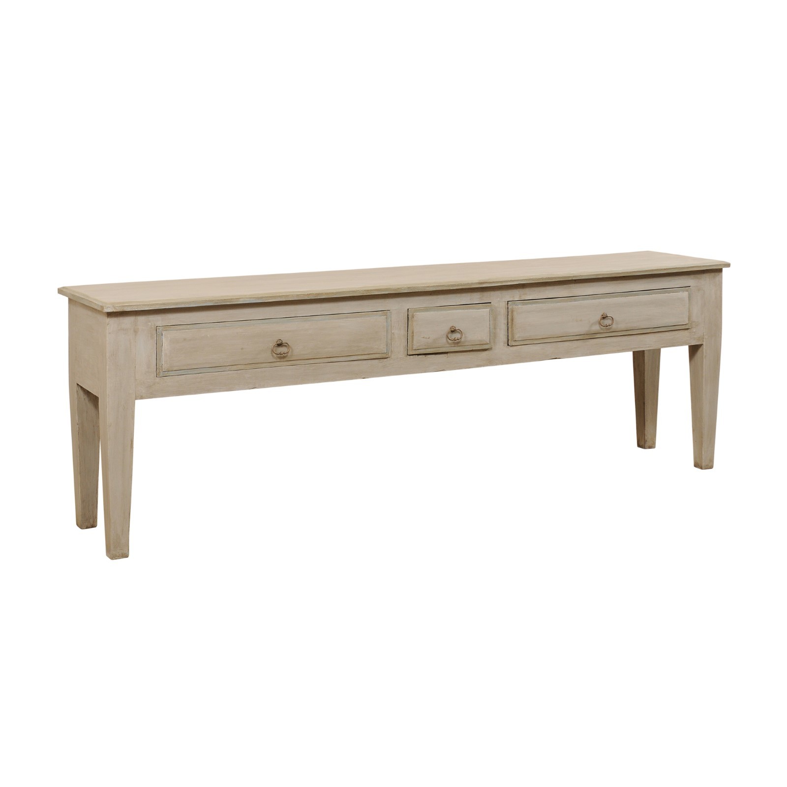 Long Console Table W Clean Lines 1246 A Tyner Antiques
