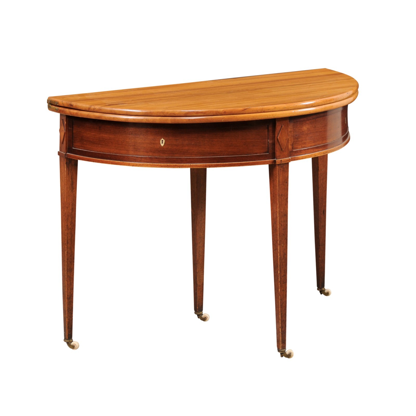 Early 19th C. French Demi-to-Round Table