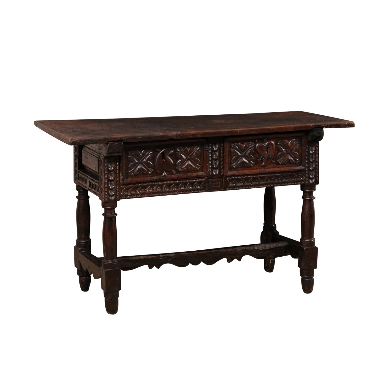18th C. Beautifully-Carved Console, Spain