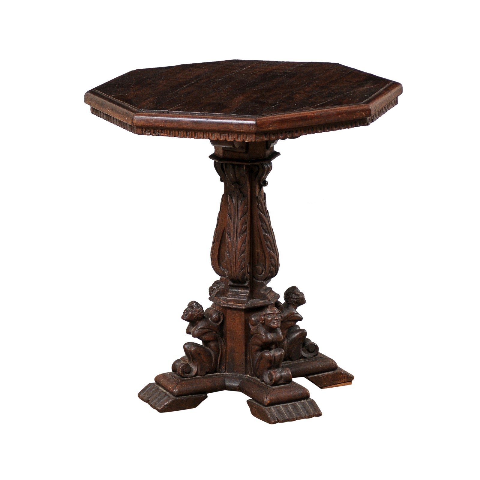 Italian Ornate Octagonal Side Table, 19th C