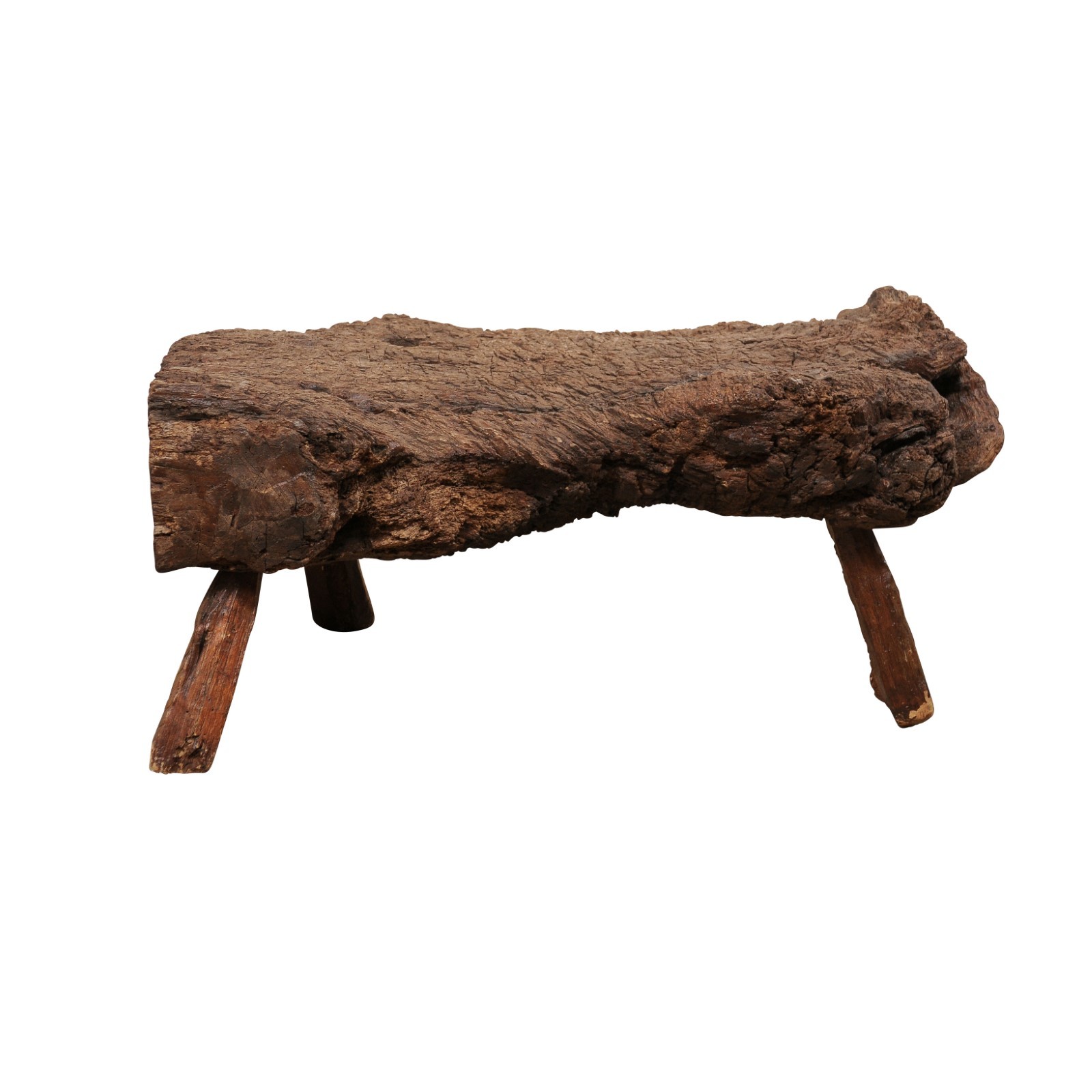 A Spanish Small, Rustic Burl Wood Table