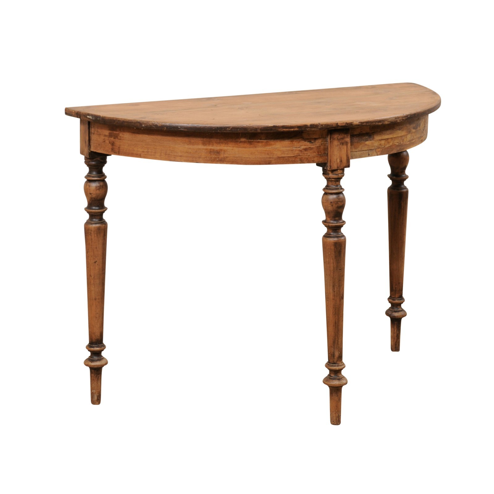 Swedish Wooden Demi-Lune Table, Circa 1880