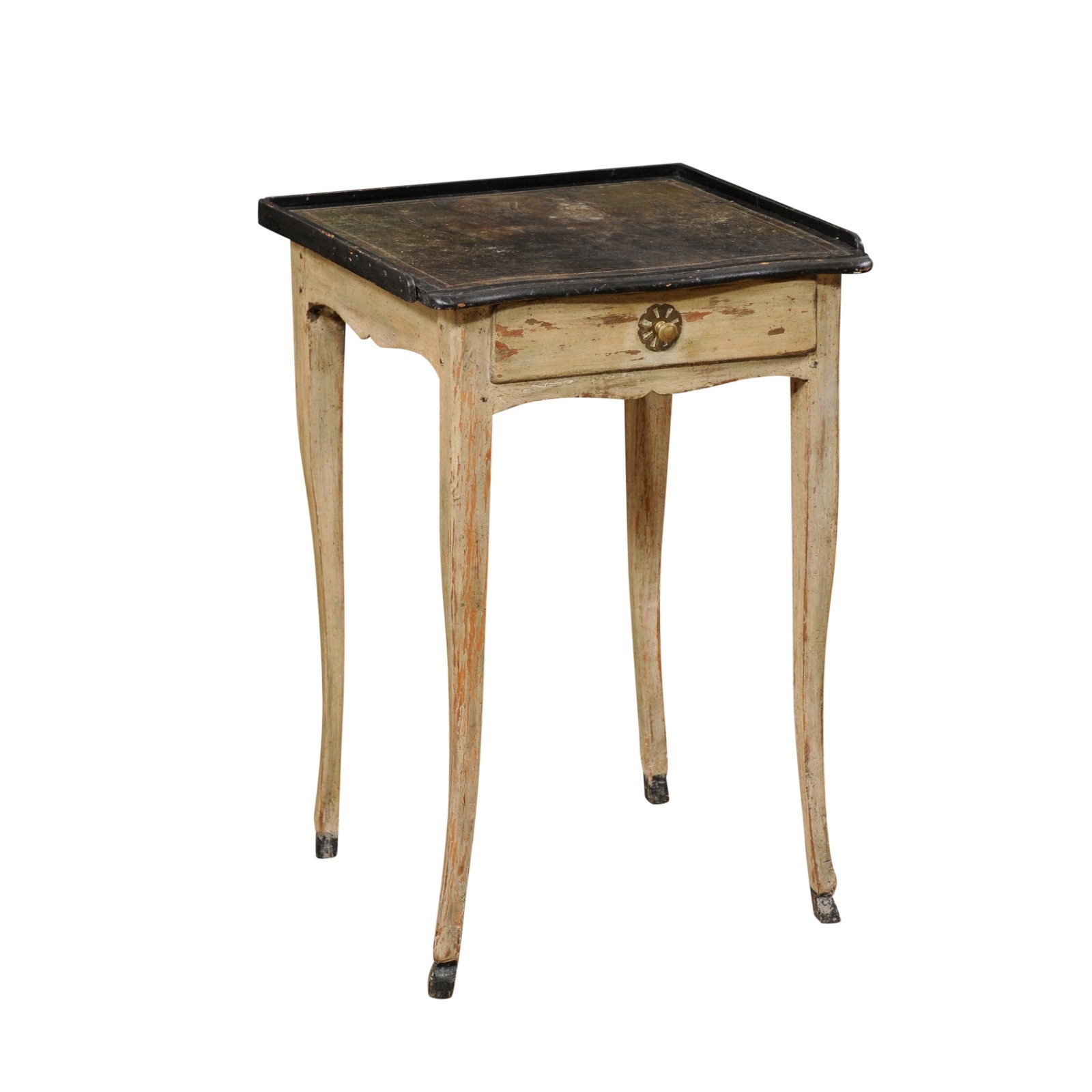French 19th C. Side Table w/Leather Top