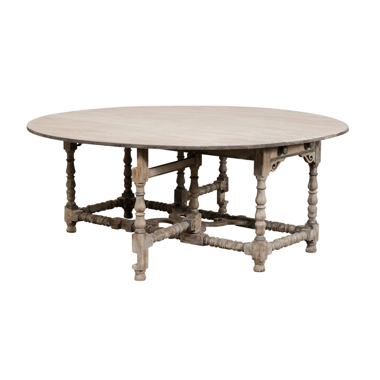 English Antique Double Gateleg Wooden Table