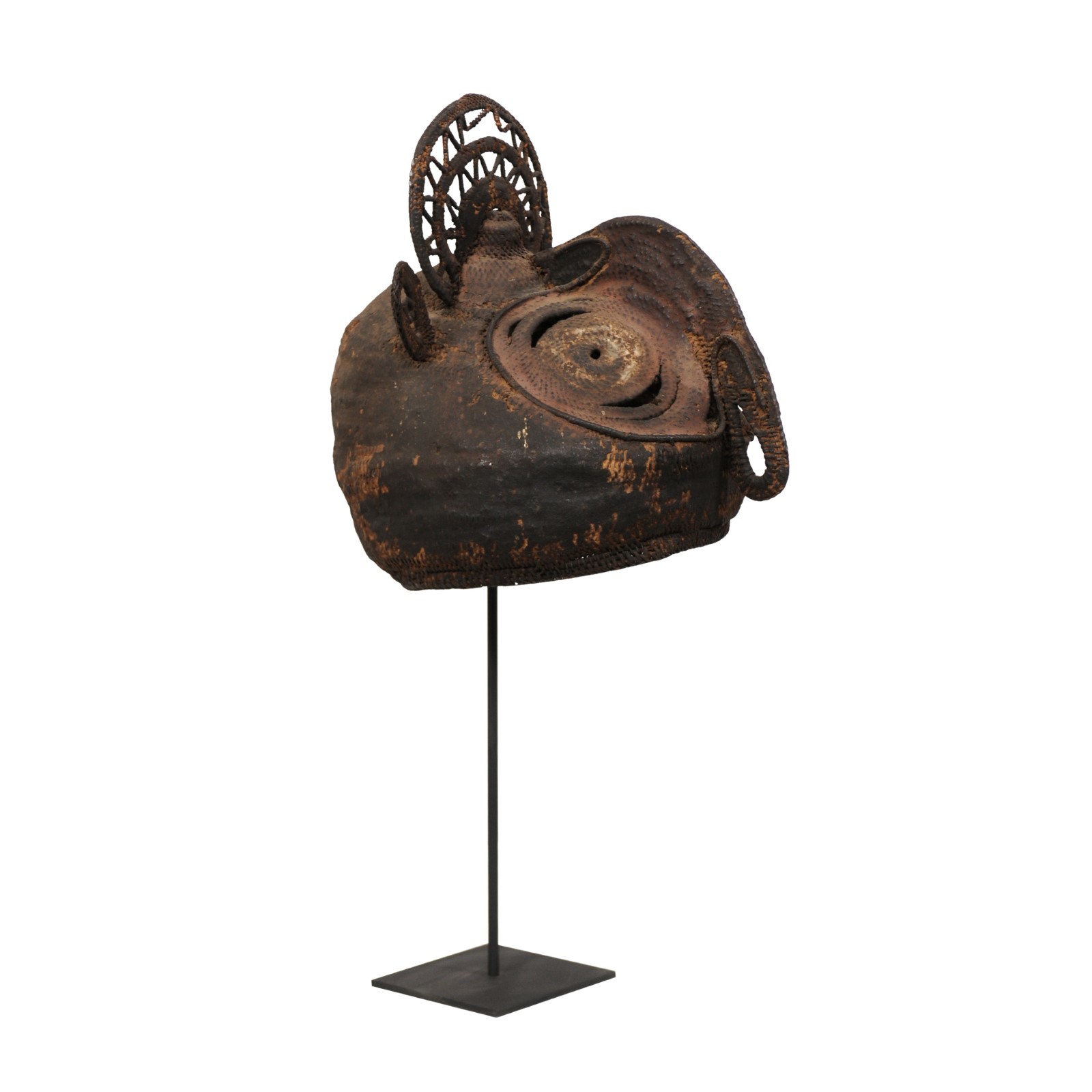 An Abelam "Yam Festival" Mask on Stand
