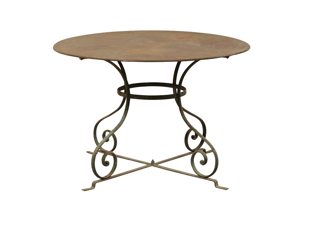 A French Round Patio Dining Table