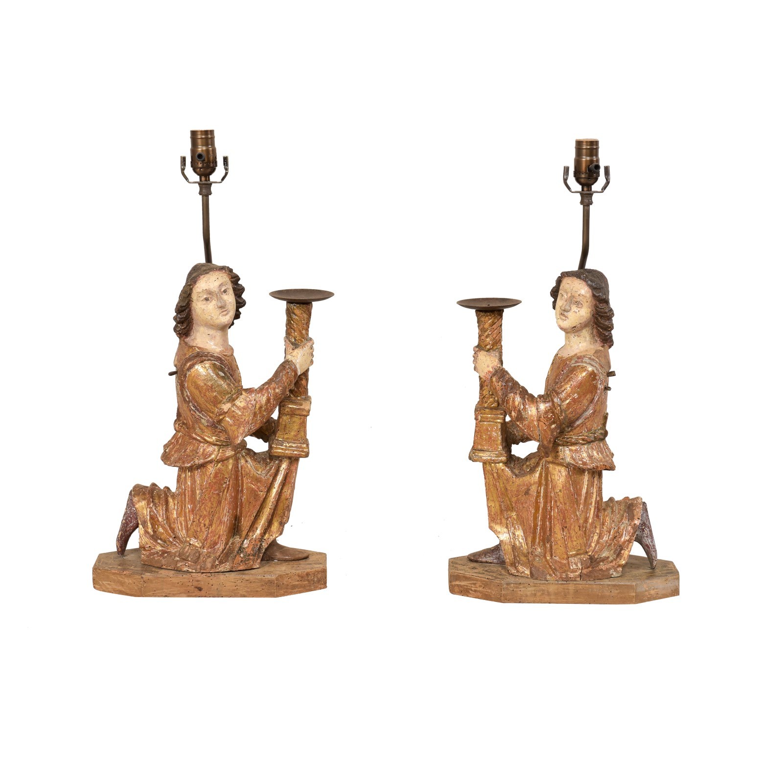 Pair of Italian 18th C. Lamps, Superb!