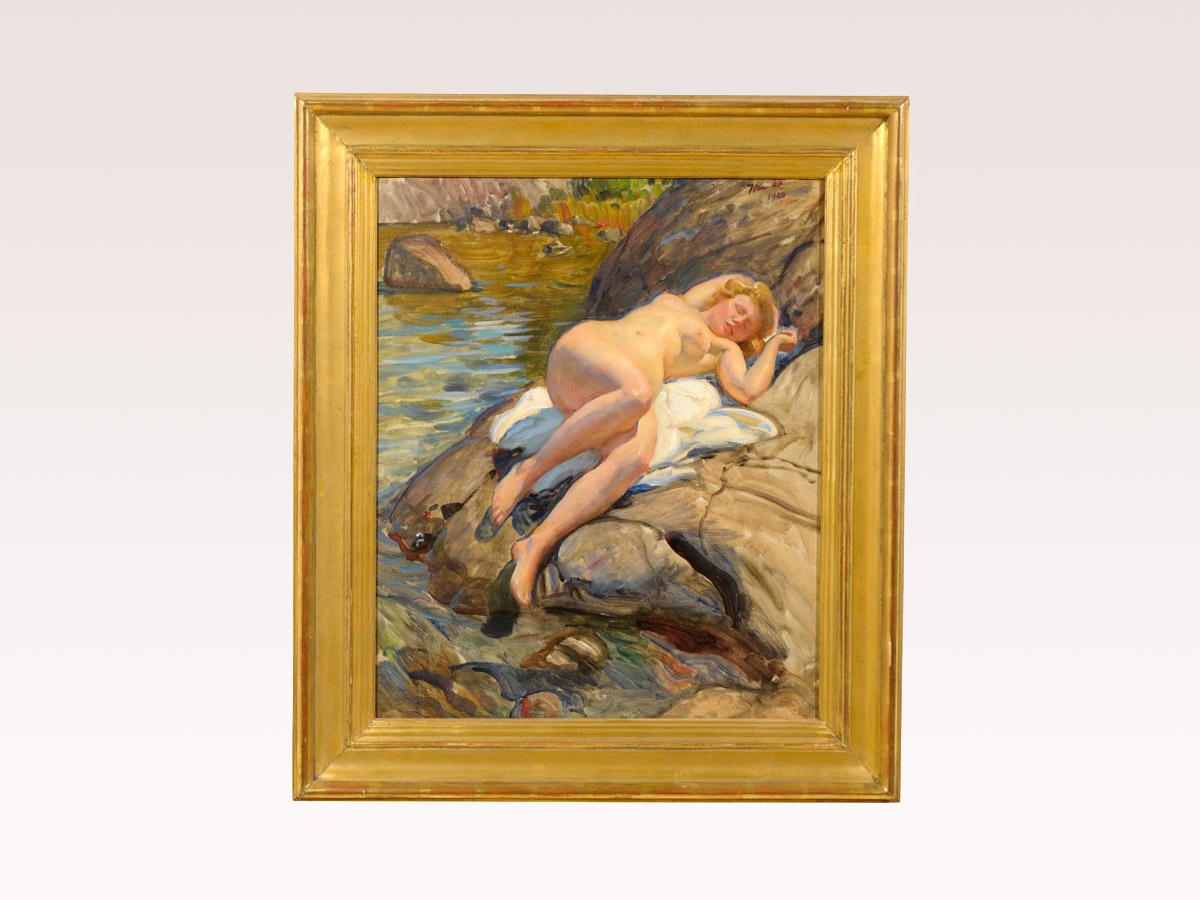 Swedish Nude Painting, Circa 1920
