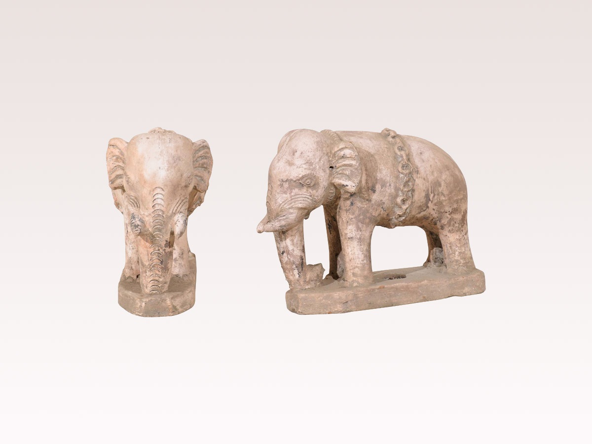 Pair of Terracotta Elephants