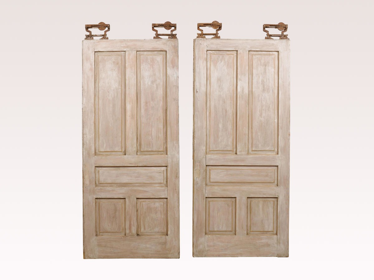 Pair of Early 20th C Pocket Doors