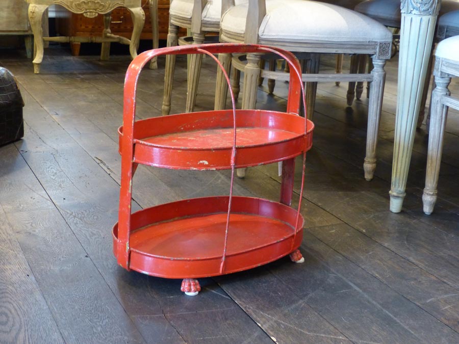 Antique 2-Tier Serving Tray Cart, Europe