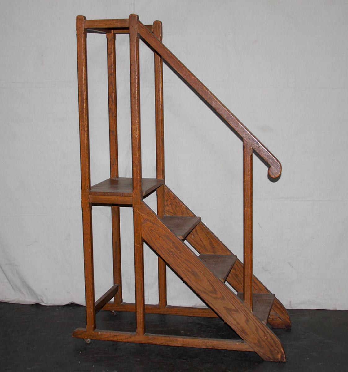 Antique Wooden Library Step Ladder