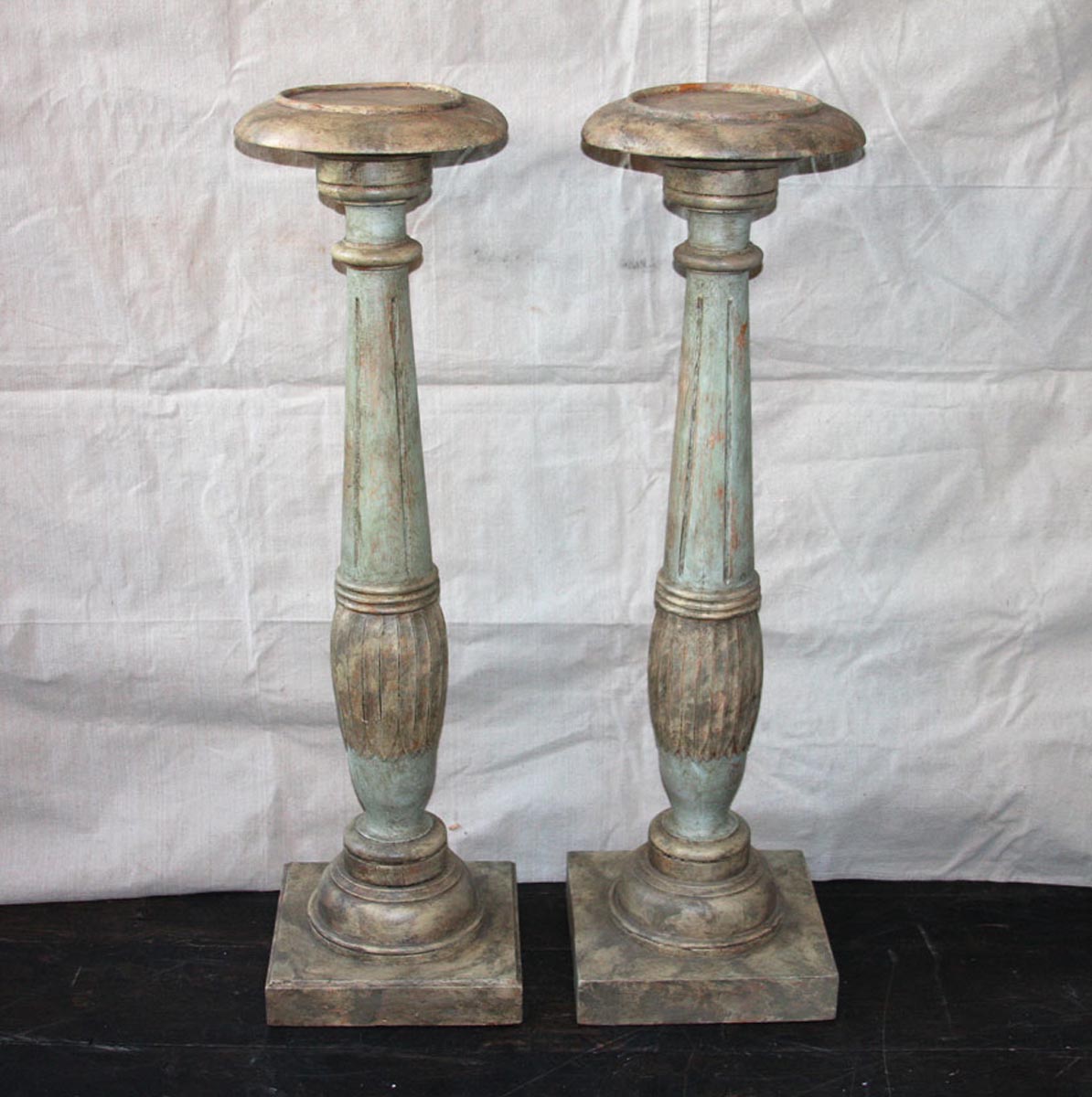 Period Gustavian Wood Pedestals