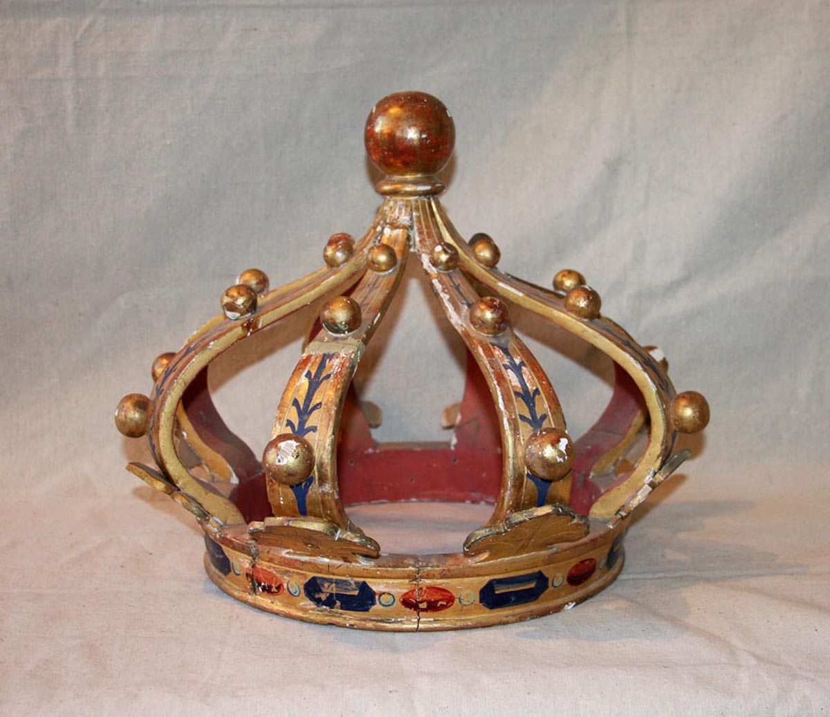 Italian Gilded and Painted Crown