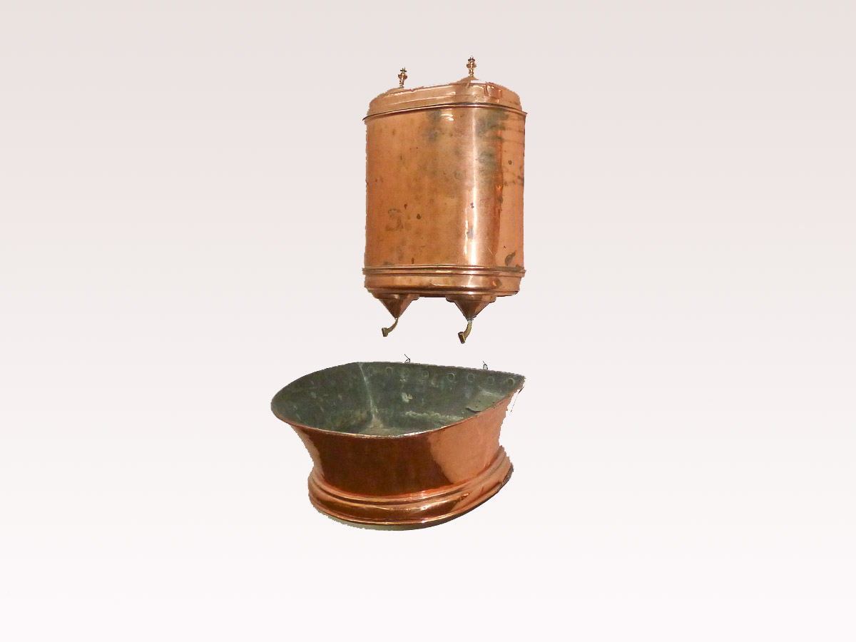 19th C. Copper Wall Mounted Lavabo, Europe