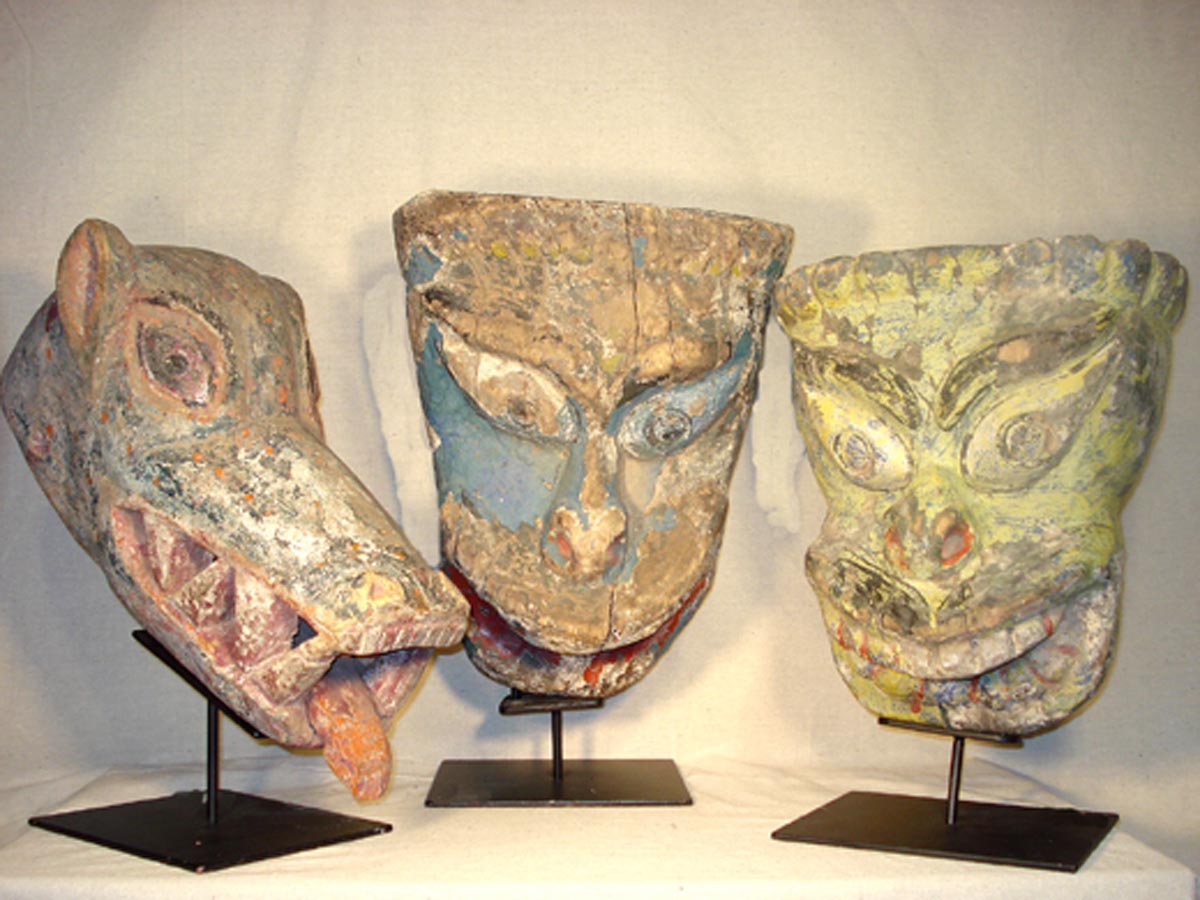 Antique Painted Masks, India