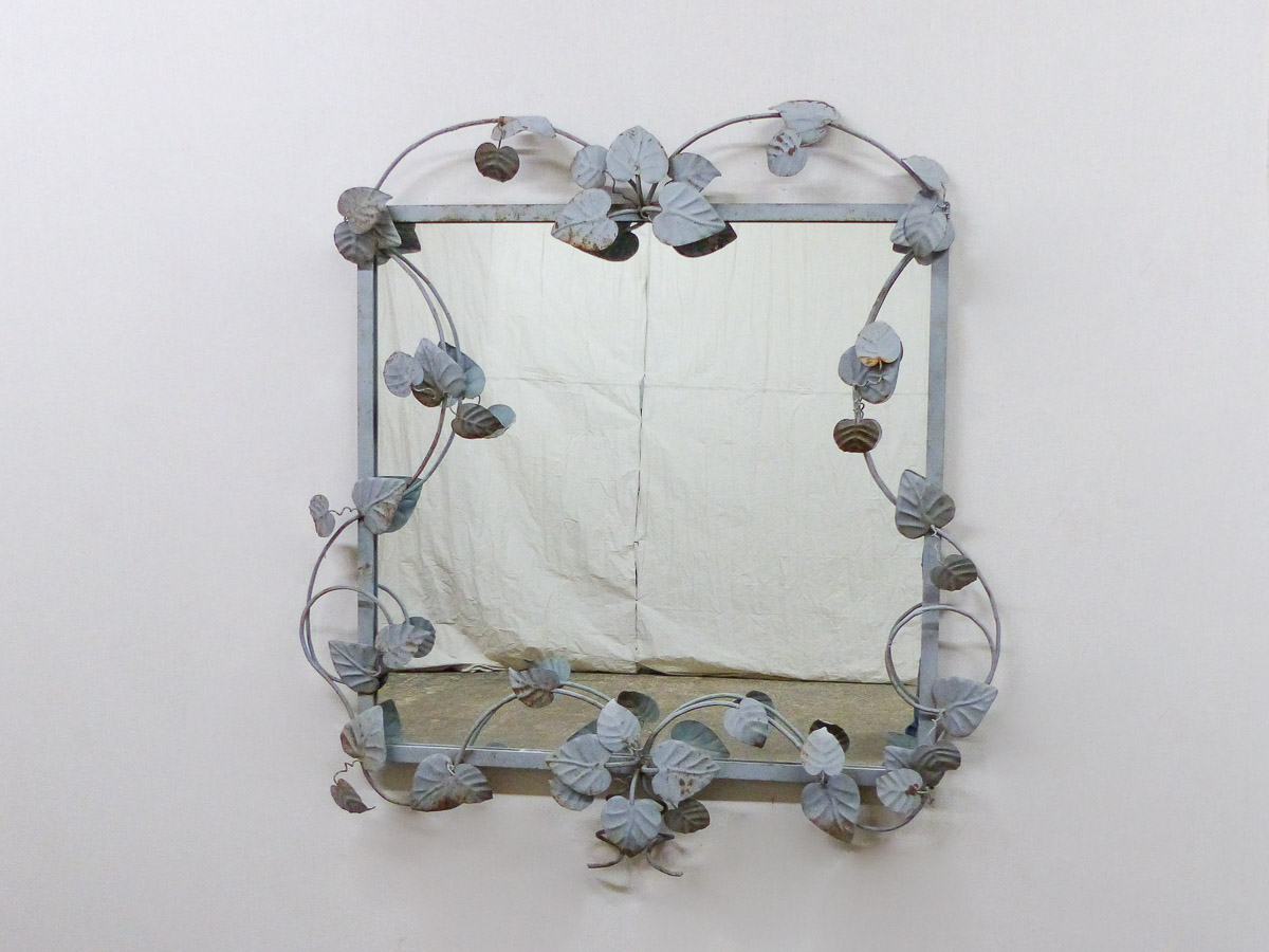 Mid-Century Mirror w/Whimsical Ivy Leaves