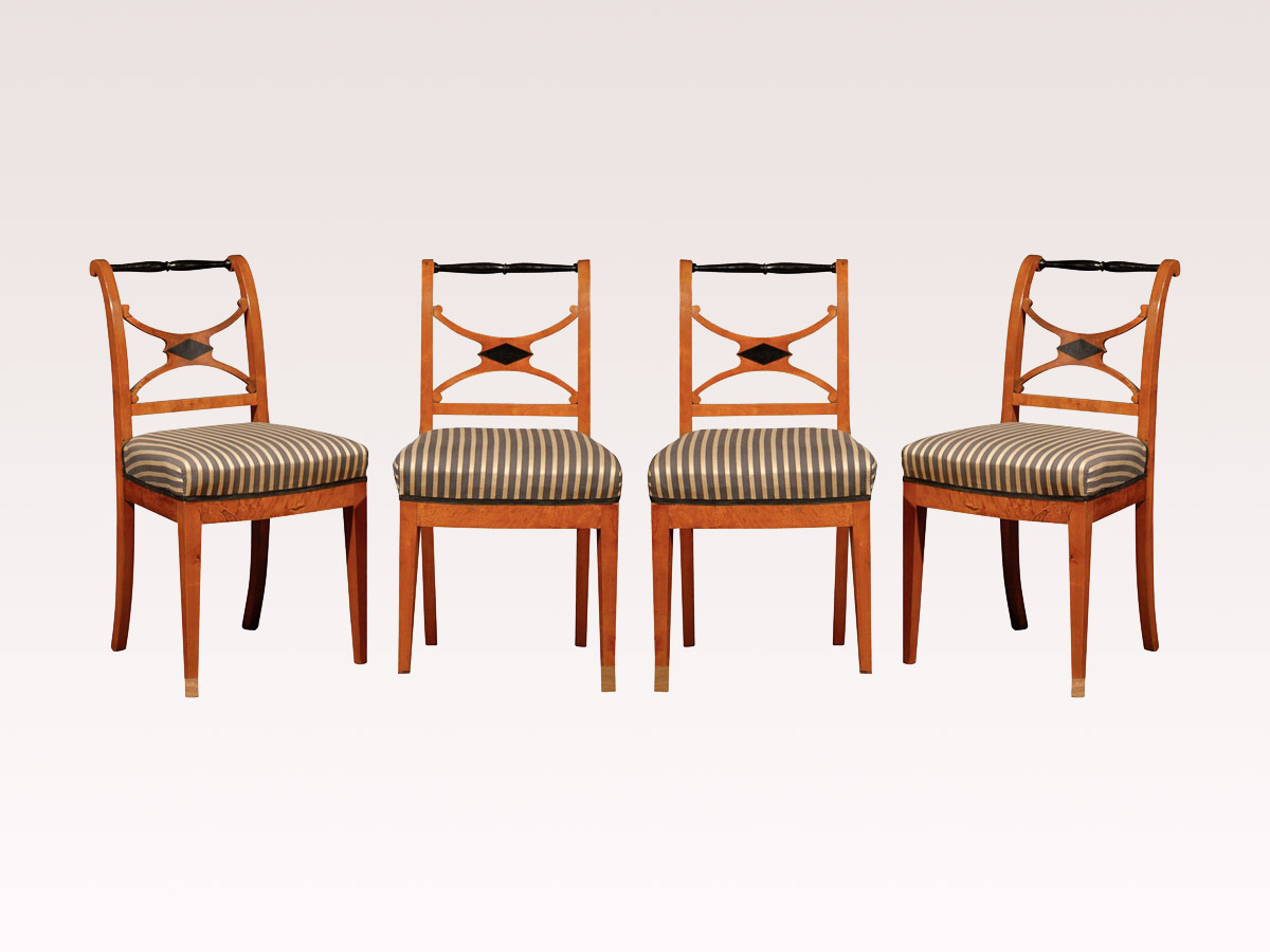 Set of 19th C. Karl Johan Chairs, Sweden