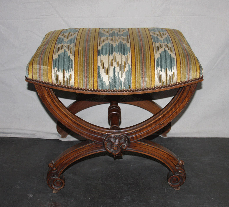 Antique French Dante Style Stool