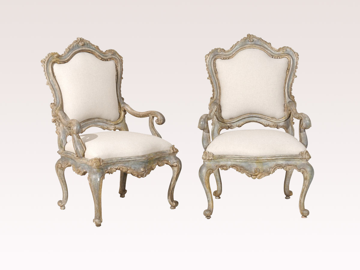Venetian Style Gilded Armchairs