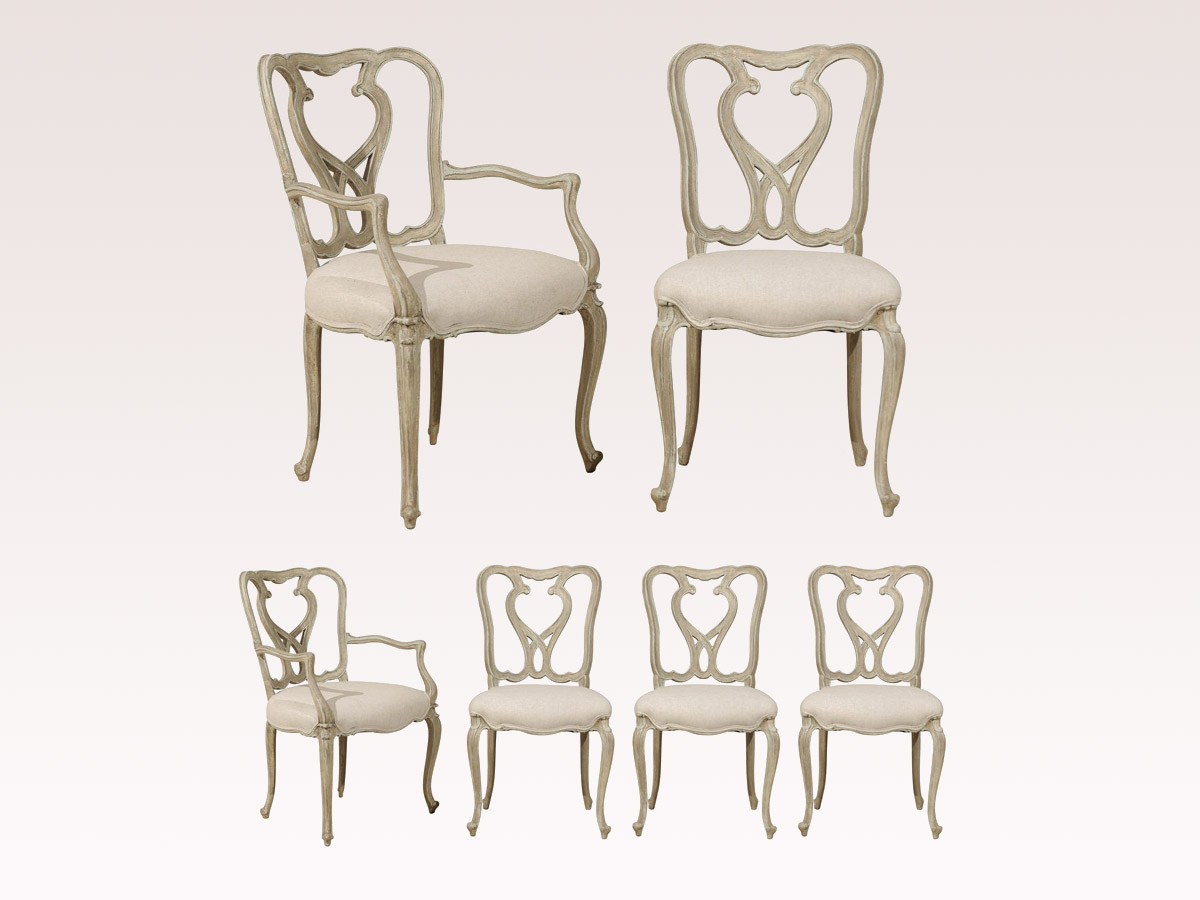 Set of 6 Venetian Style Chairs