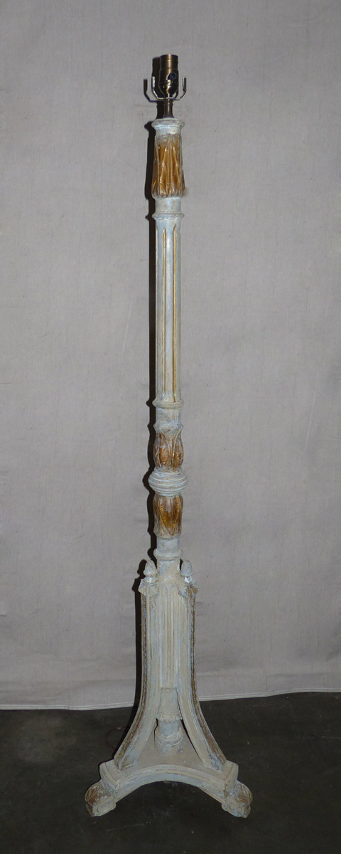 French Vintage Floor Lamp, Rewired