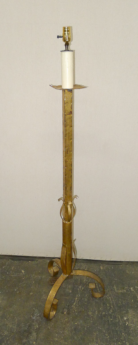 Gilt Iron Floor Lamp