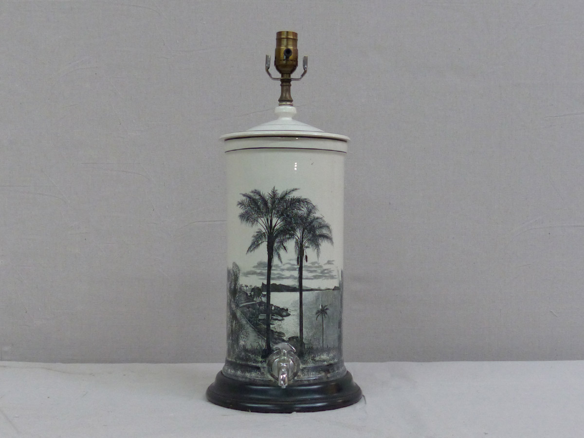 Vintage Tea Caddy Lamp, Rewired