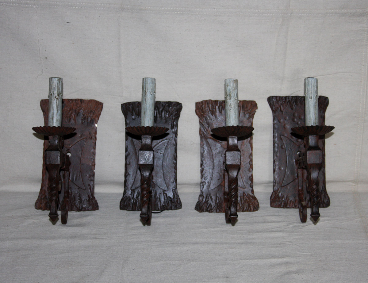 A Pair of Iron Sconces