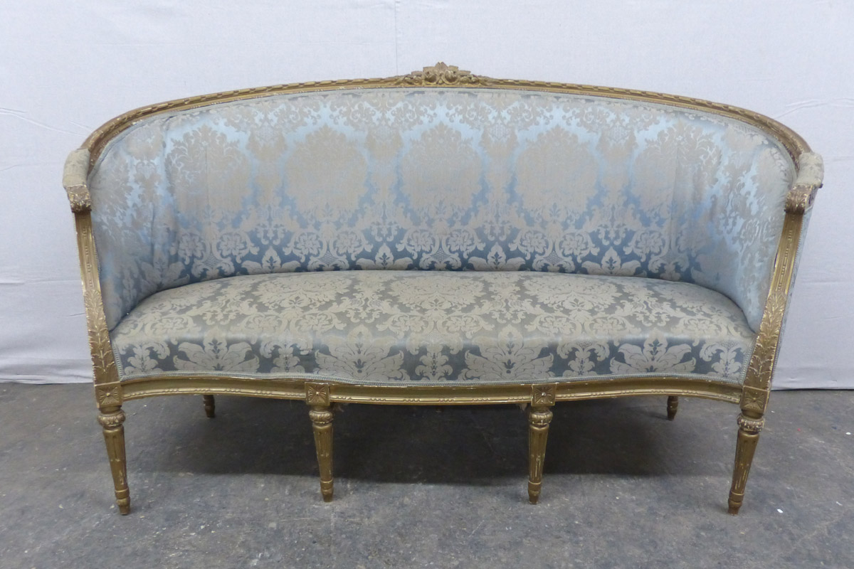 French Louis XVI Style Tub Sofa