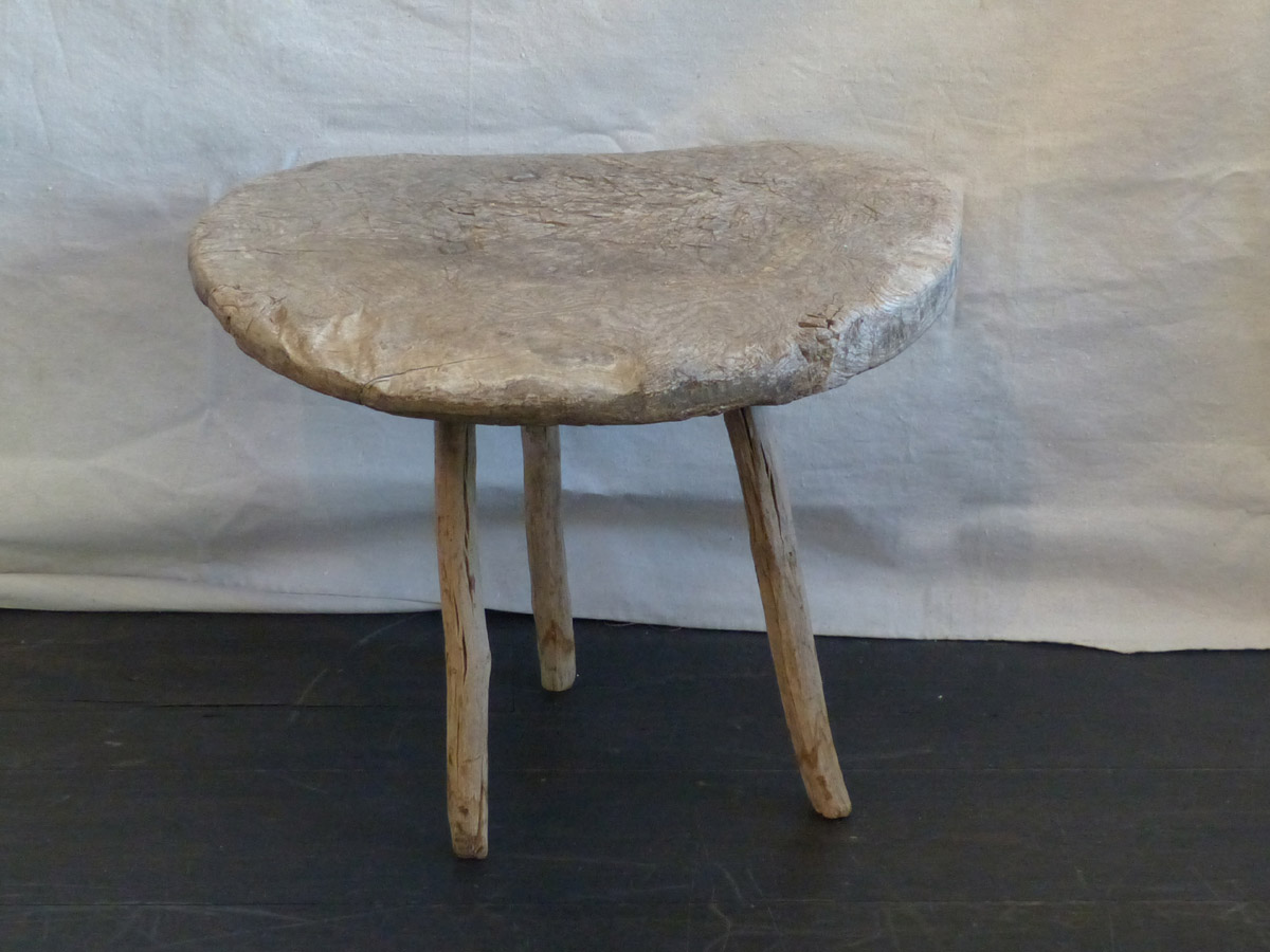 Small Rustic Spanish Table or Stool, 19th c
