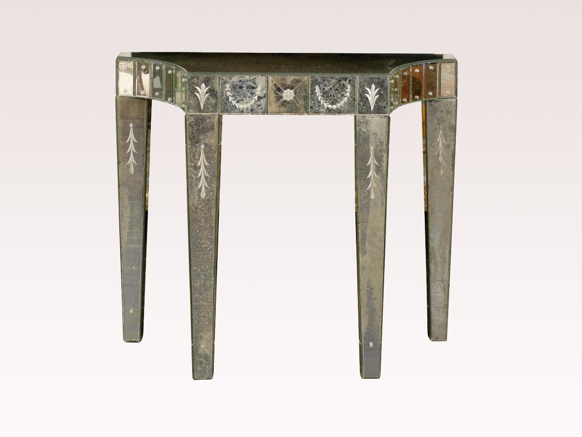 Hand-Silvered Venetian Style Console Table