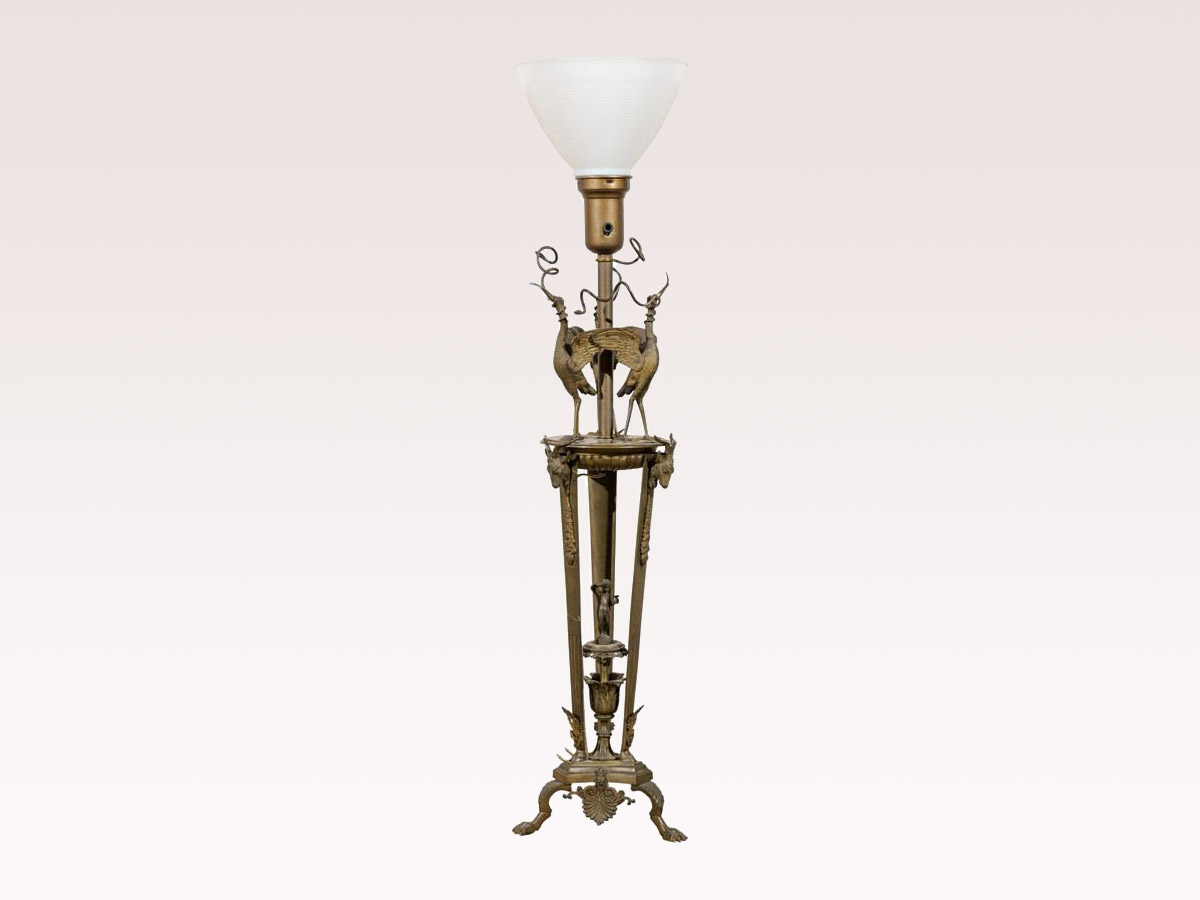 Italian Neoclassical Style Bronze Lamp