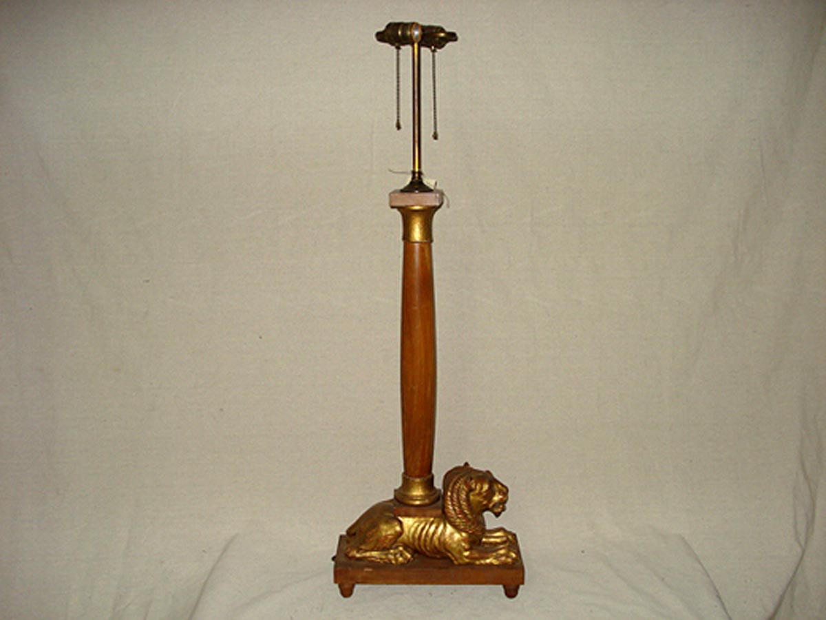 French Table Lamp with "Lion" Base